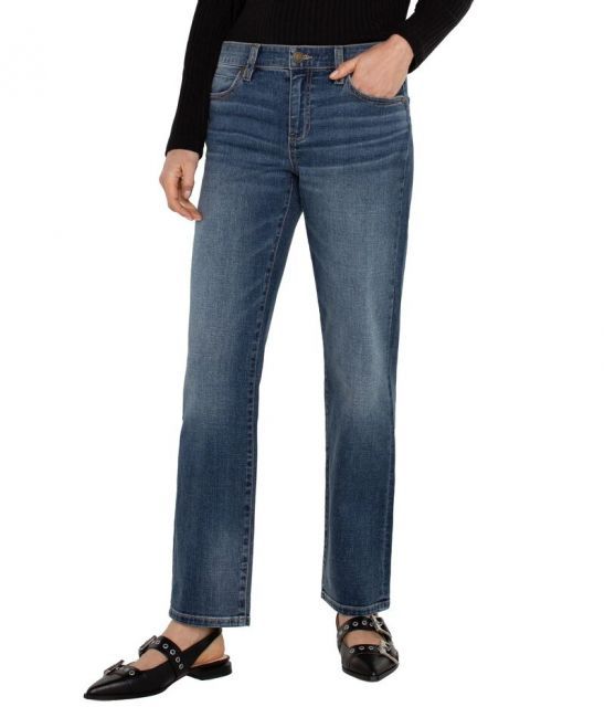 【送料無料】 リヴァプール ロサンゼルス レディース デニムパンツ ボトムス Kennedy Straight Mid Rise Vintage Denim in Morgan City Morgan City