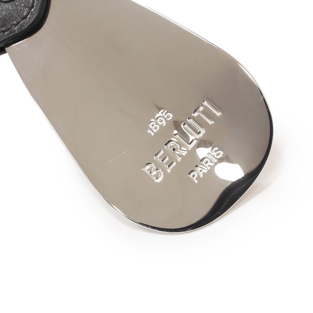 Berluti キーリング ブラック・シルバー コト スクリットレザー ジップ