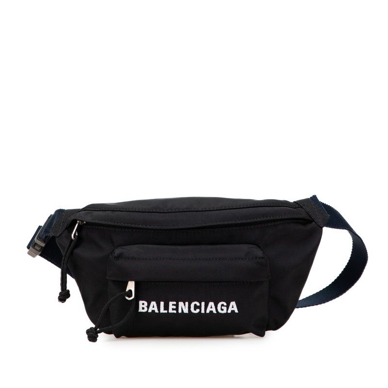 バレンシアガ ウィール S ベルトバッグ ボディバッグ 569978 ブラック ネイビー ナイロン メンズ BALENCIAGA 247-26865