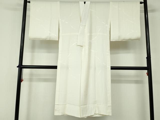 平和屋着物□長襦袢 無双仕立て 作家物 雪芝花地紋 正絹 逸品 DAAW1272qa