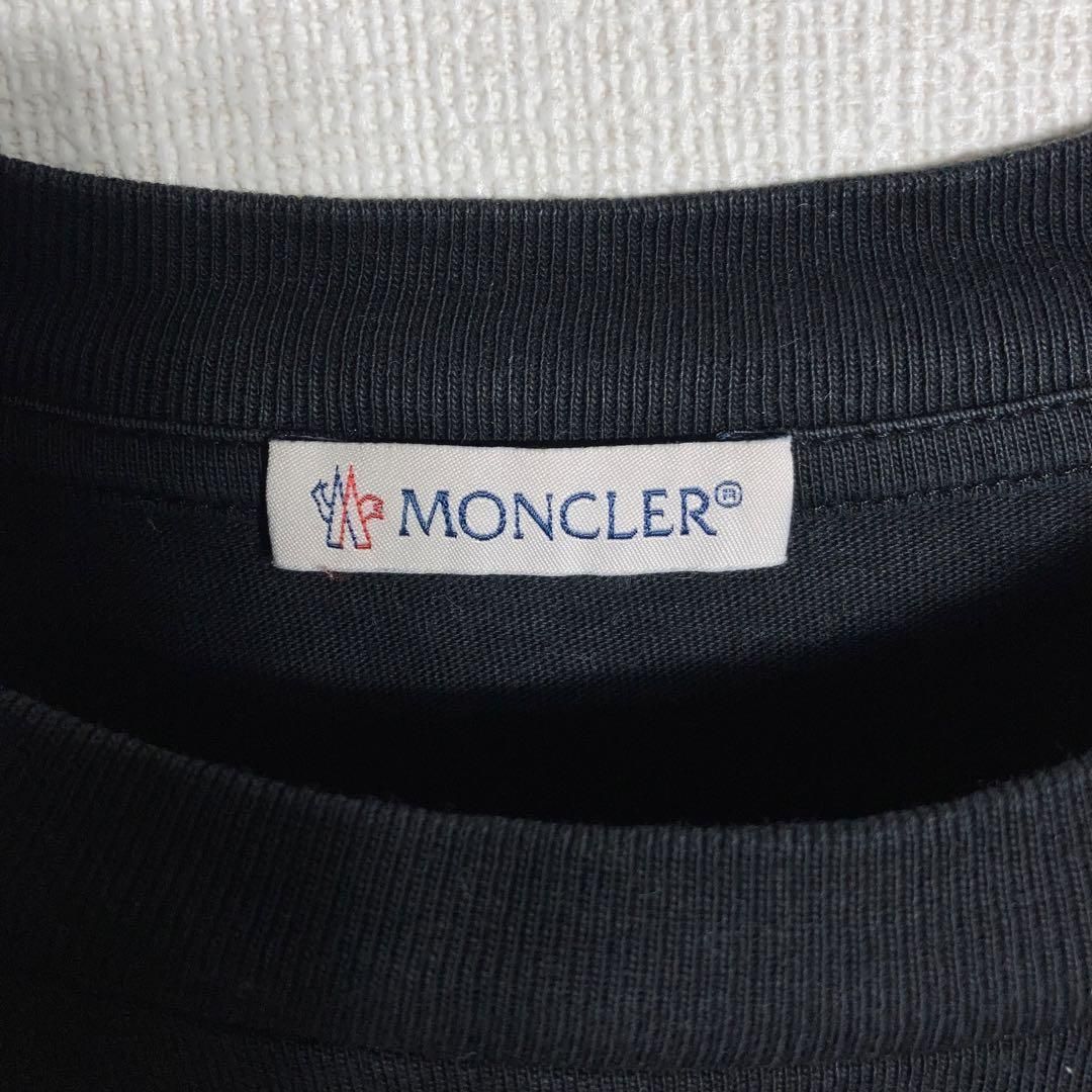 MONCLER モンクレール Tシャツ 刺繍ロゴ ロゴワッペン 黒 M