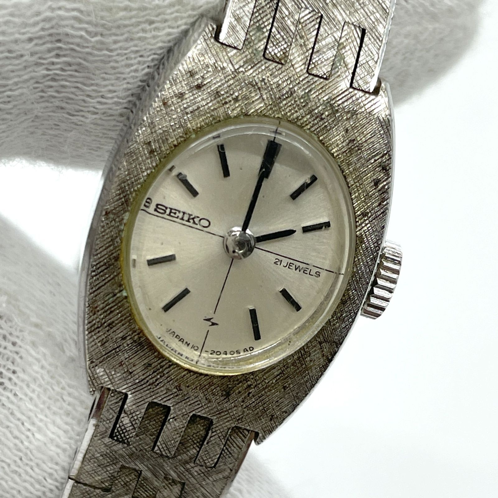 SEIKO セイコー 手巻き 腕時計 レディース シルバー シルバー文字盤 