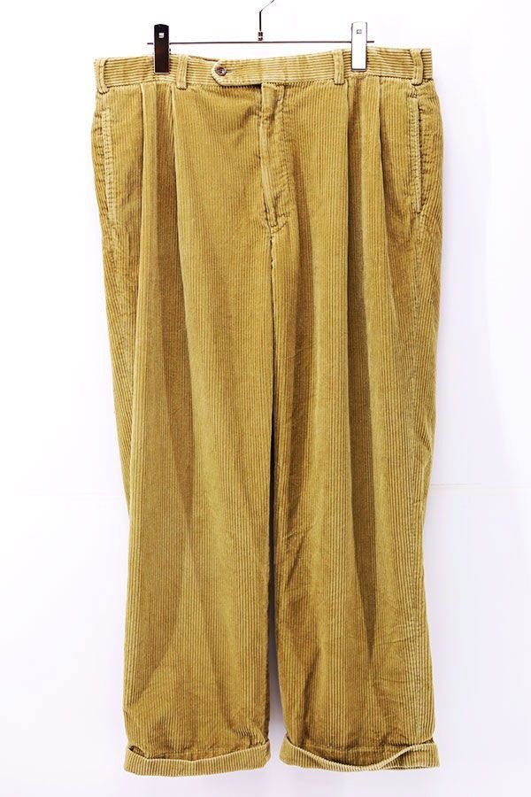 Used 00s Brooks Brothers Camel Brown Thick Ridge Corduroy Pants Size W35 L28 古着
