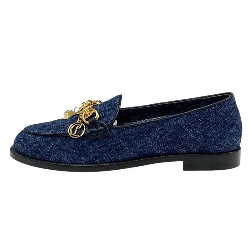 クリスチャンルブタン デニム チェーン ローファー ブルー 楽天市場】【中古】 クリスチャンルブタン ローファー スタッズ 42 1/2