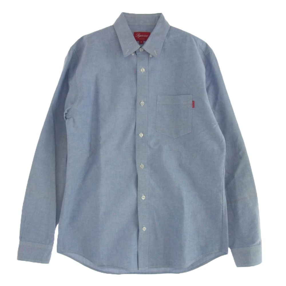 Supreme ボタンダウンオックスフォードシャツ　M ブルー Supreme シュプリーム L/S Oxford Shirt オックスフォード ボタン