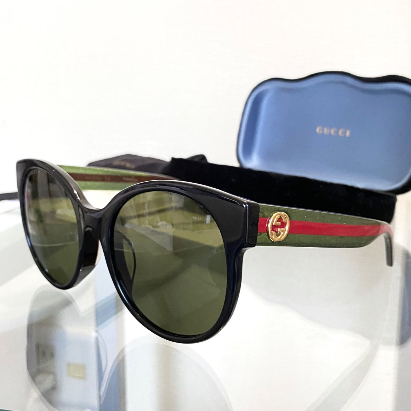 超大特価 GUCCI グッチ レディース サングラス フォックス型 べっ甲柄