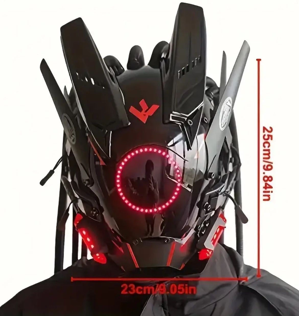 サイバーパンク マスク コスプレ ヘルメット LEDマスク