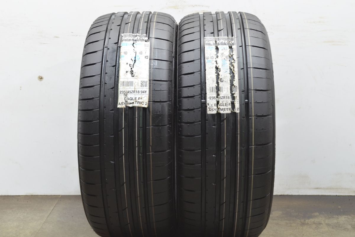 未走行品 超バリ溝 グッドイヤー イーグル F1 アシンメトリック2 235 45R18 2本 レクサス GS IS カムリ マークX セルシオ スカイライン