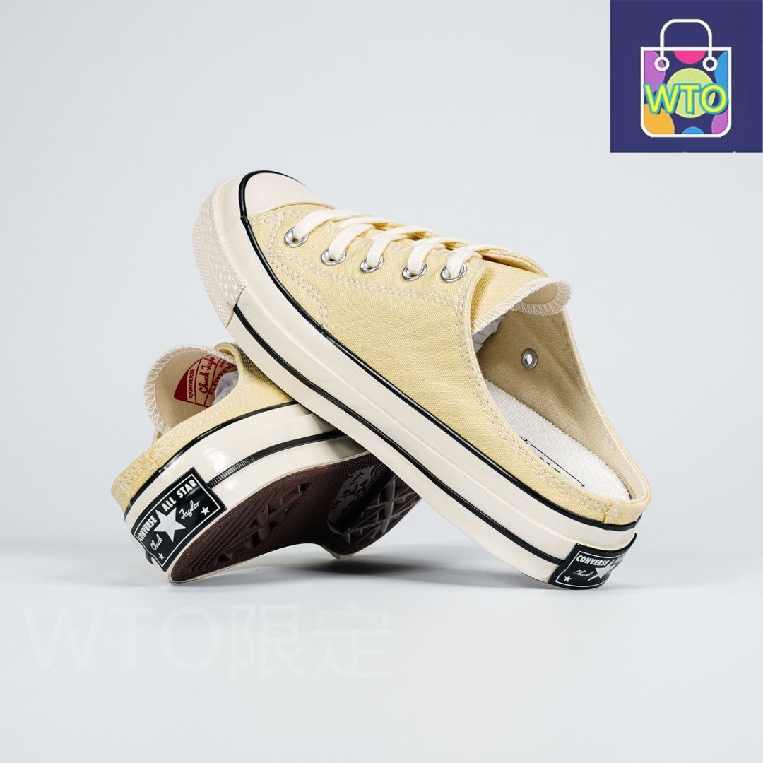 全品無料！ 今日 Converse Chuck 1970s スリップオン ハーフシューズ 2025 年ニューカラー ミルクイエロー 送料無料 在庫 の な価格です -WTO輸入2