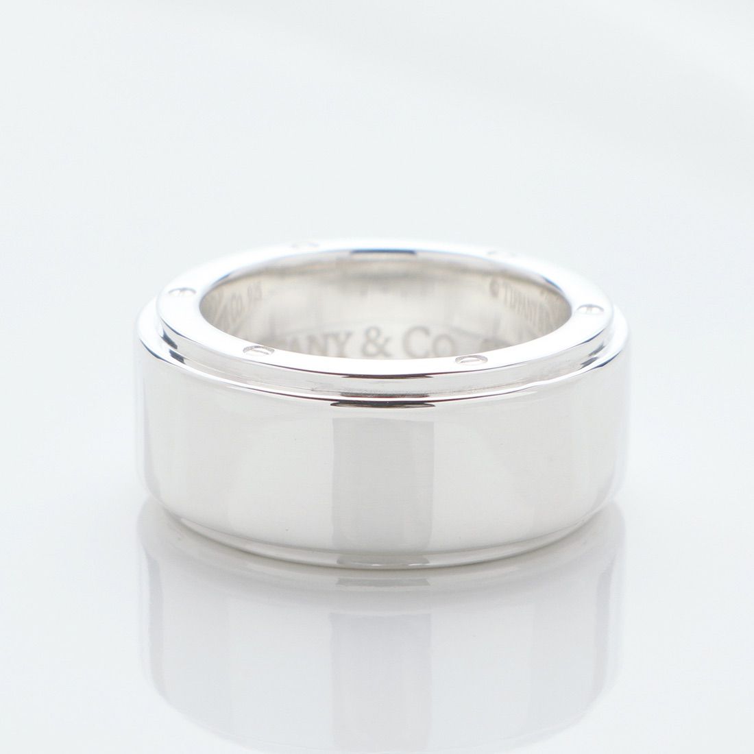 美品 TIFFANY&Co. ティファニー メトロポリス ワイド リング 9号 スターリング シルバー AG 925 指輪