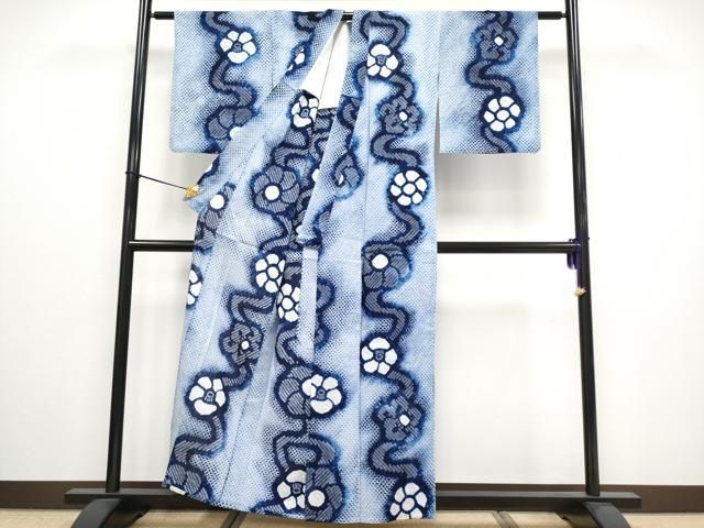 平和屋着物 上 夏物 浴衣 有松鳴海絞り よろけ縞花文 綿 CYAA3095s5