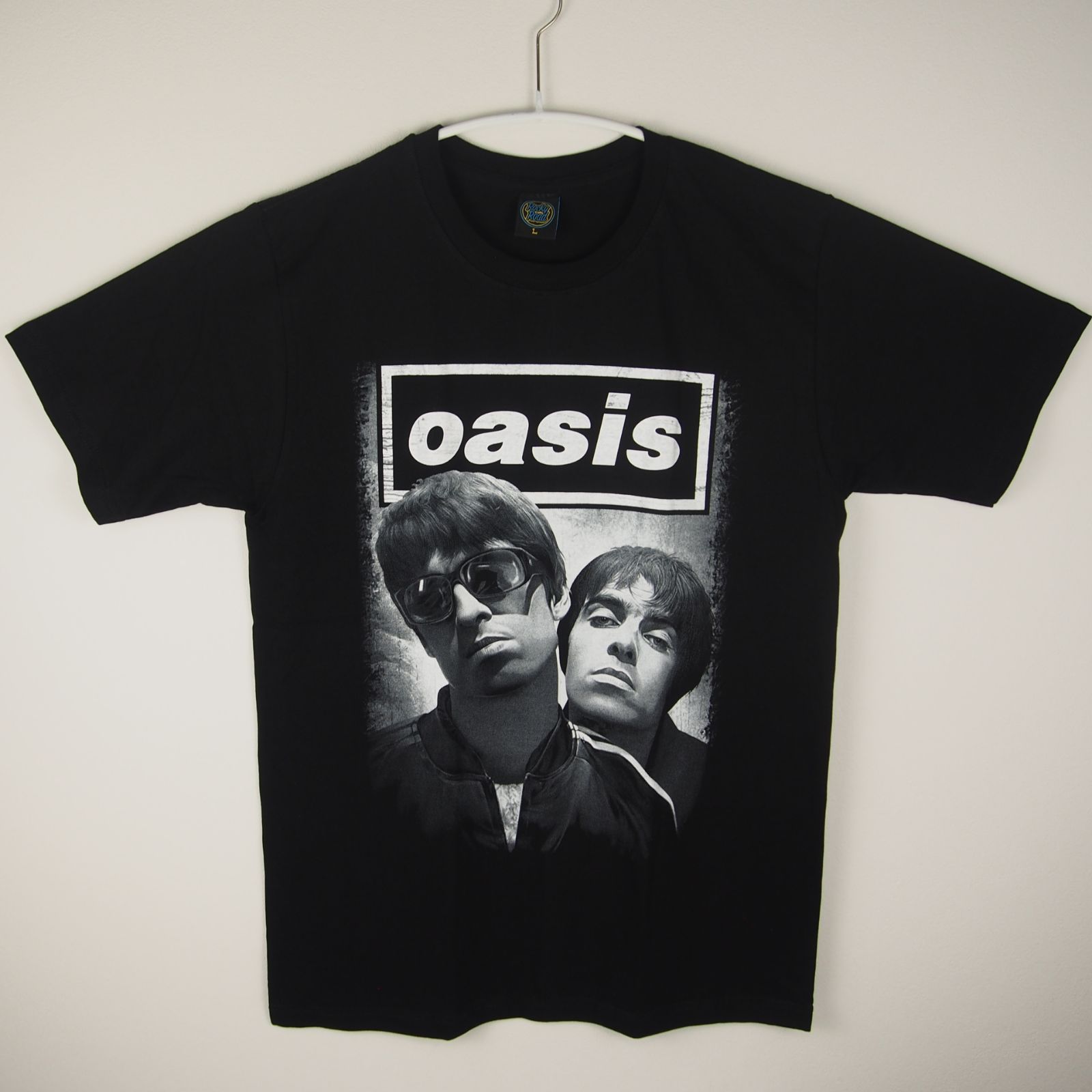 ① oasis オアシス バンドT 黒 Lサイズ プリントTシャツ ロックT