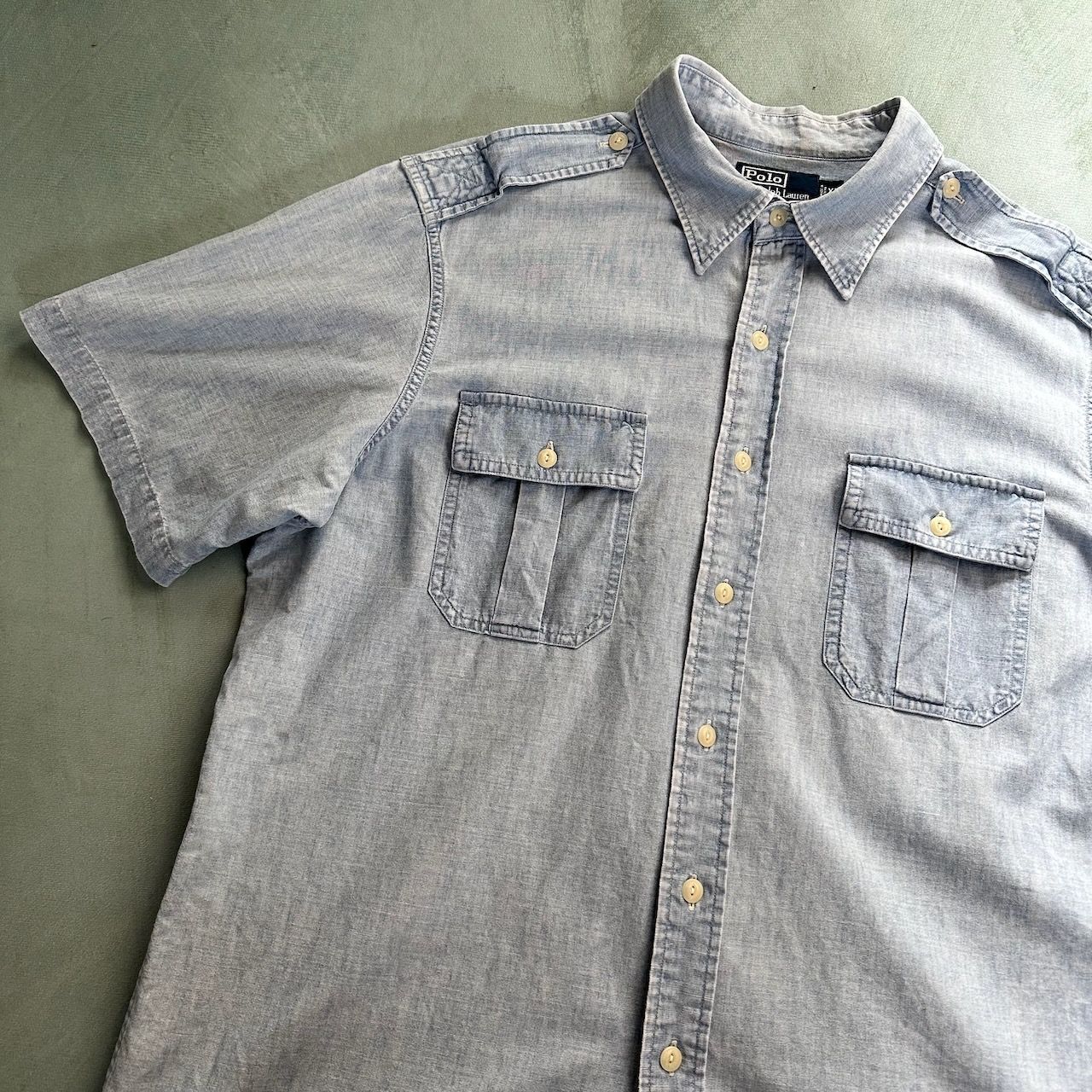 90s Polo by Ralph Lauren シャンブレーシャツ エポレット