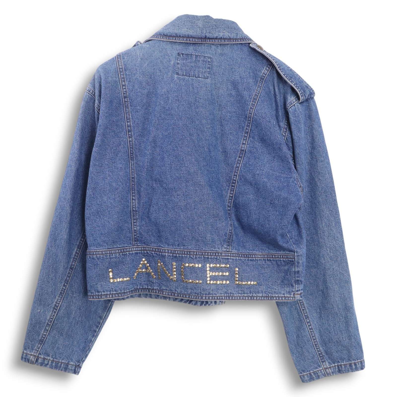 LANCEL - LANCELジャケット LANCEL ランセル 通年 スタッズ☆ ロゴ ショート デニム ダブル