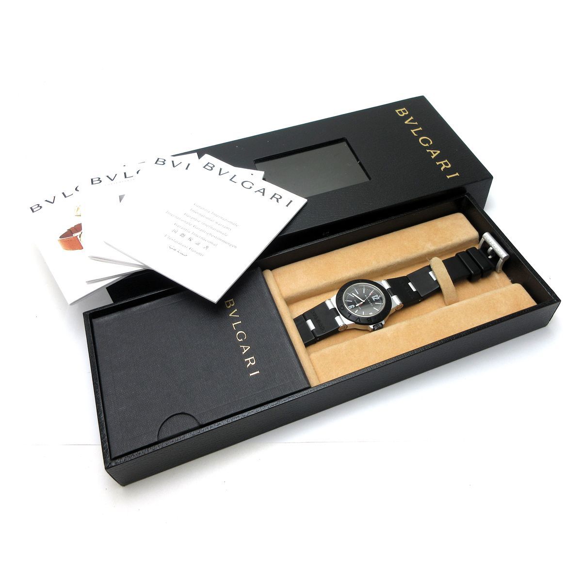 ブルガリ アルミニウム ボーイズ セカンドモデル 黒文字盤