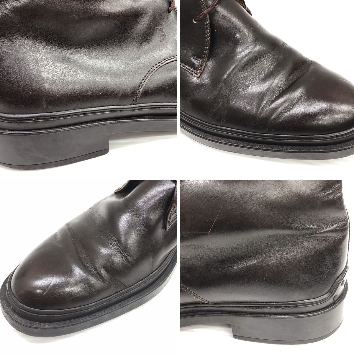 TOD'S トッズ レザー チャッカーブーツ サイズ：8 (26cm位) 焦げ茶
