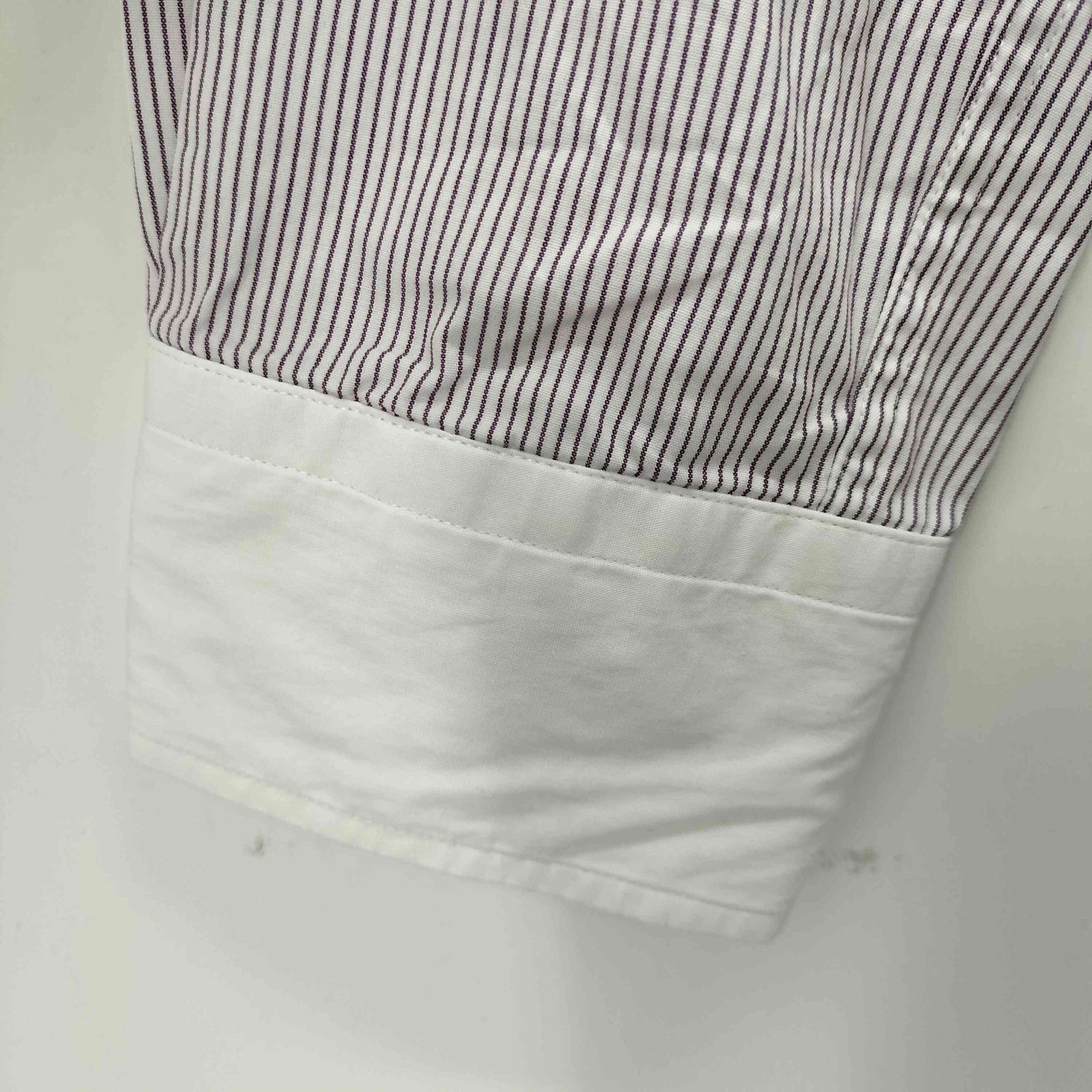 【ほぼ未使用】BURBERRY BLACK LABEL　クレリック シャツ　L バーバリーブラックレーベル BURBERRY BLACK LABEL L/S フロント