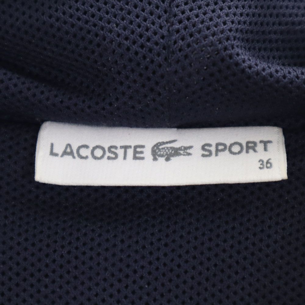 ラコステスポーツ フードジャケット 36 ネイビー系 LACOSTE SPORT 裏メッシュ地 レディース