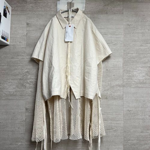 midorikawaミドリカワ MID23SS-SH03 23SS メッシュレイヤードシャツ 
