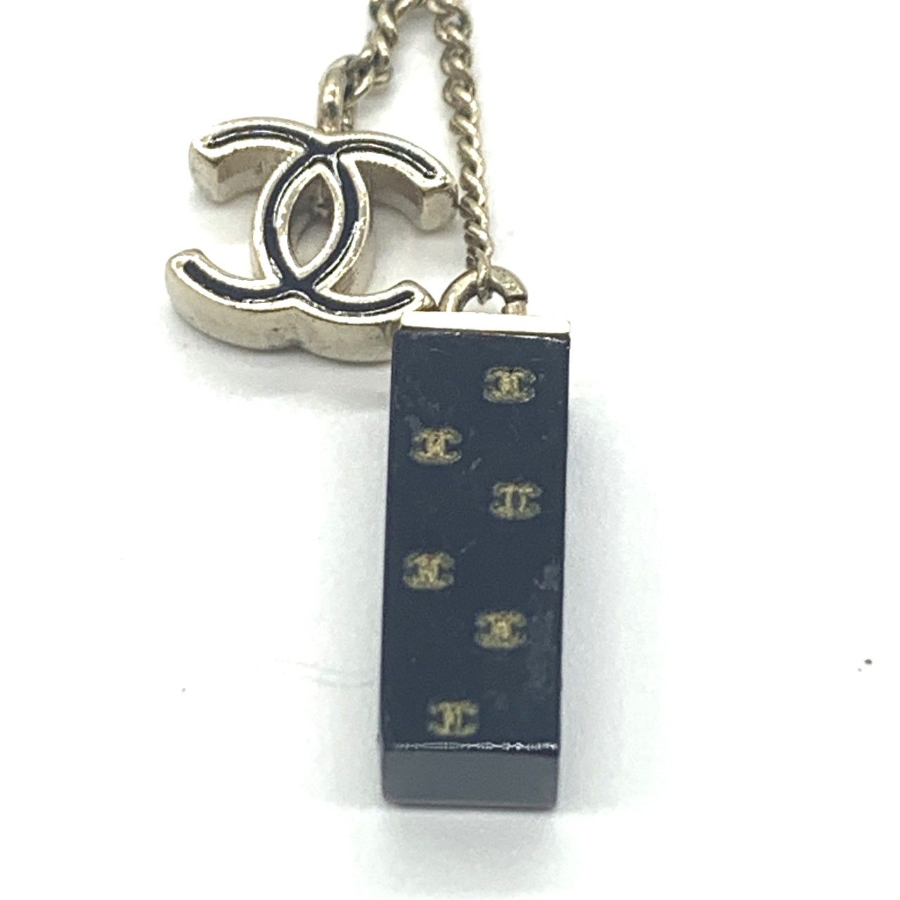 シャネル ネックレス エッフェル塔 ココマーク ゴールド 黒 CHANEL AB