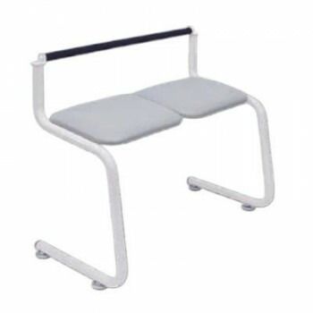 高田ベッド製作所 ハイハイベンチS 二人掛 座幅35 全幅48 ×長さ98×座高60 全高90 cm グレー TB-1669-01