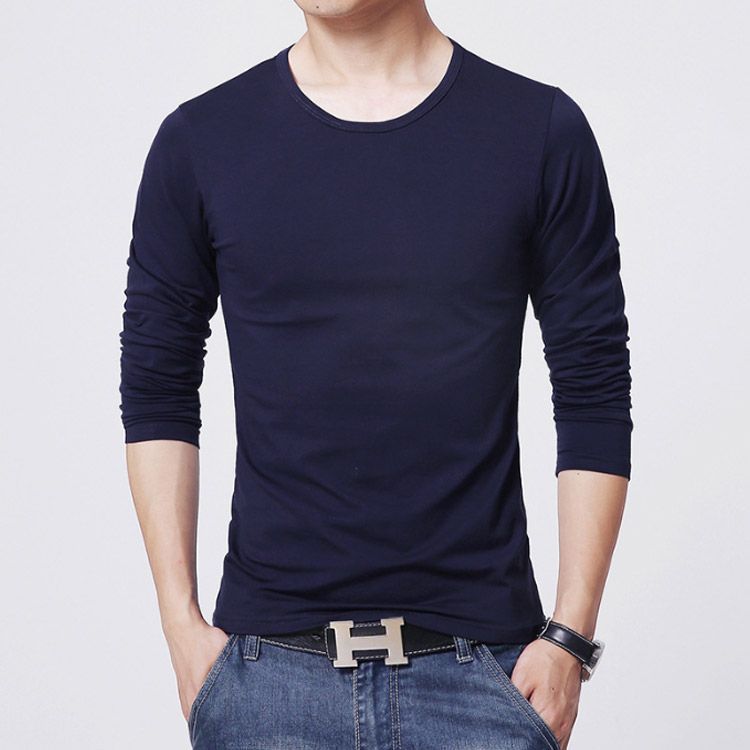 Tシャツ メンズ インナーシャツ カットソー アンダーシャツ 長袖 吸汗速乾 軽量 肌着 秋冬 インナー 保温 冬 下着 クルーネック シンプル 防寒 寒さ対策 春 大人 丸首 ライトフィット ストレ pop2035 DECORATOM_COM_BR