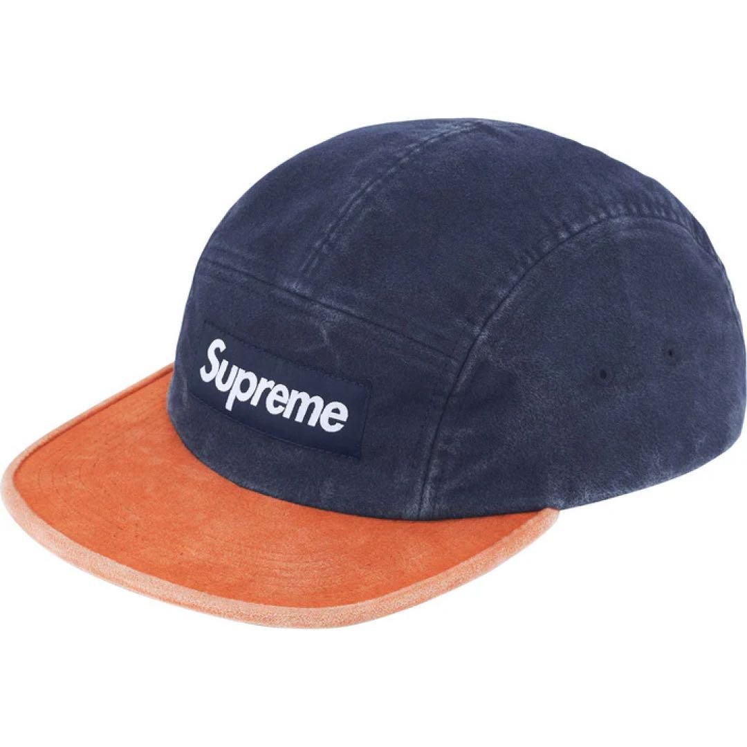 GQ3812 Supreme 25fw 2-Tone Moleskin Camp Cap NAVY シュプリーム 2トーン モールスキンキャンプキャップ