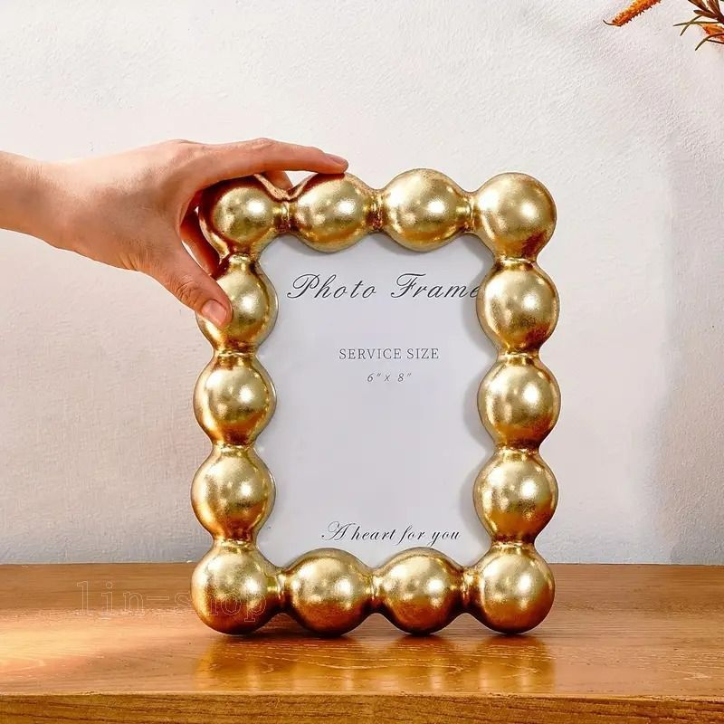 アールデコホワイトフォトフレーム 額縁 アンティーク ホワイト