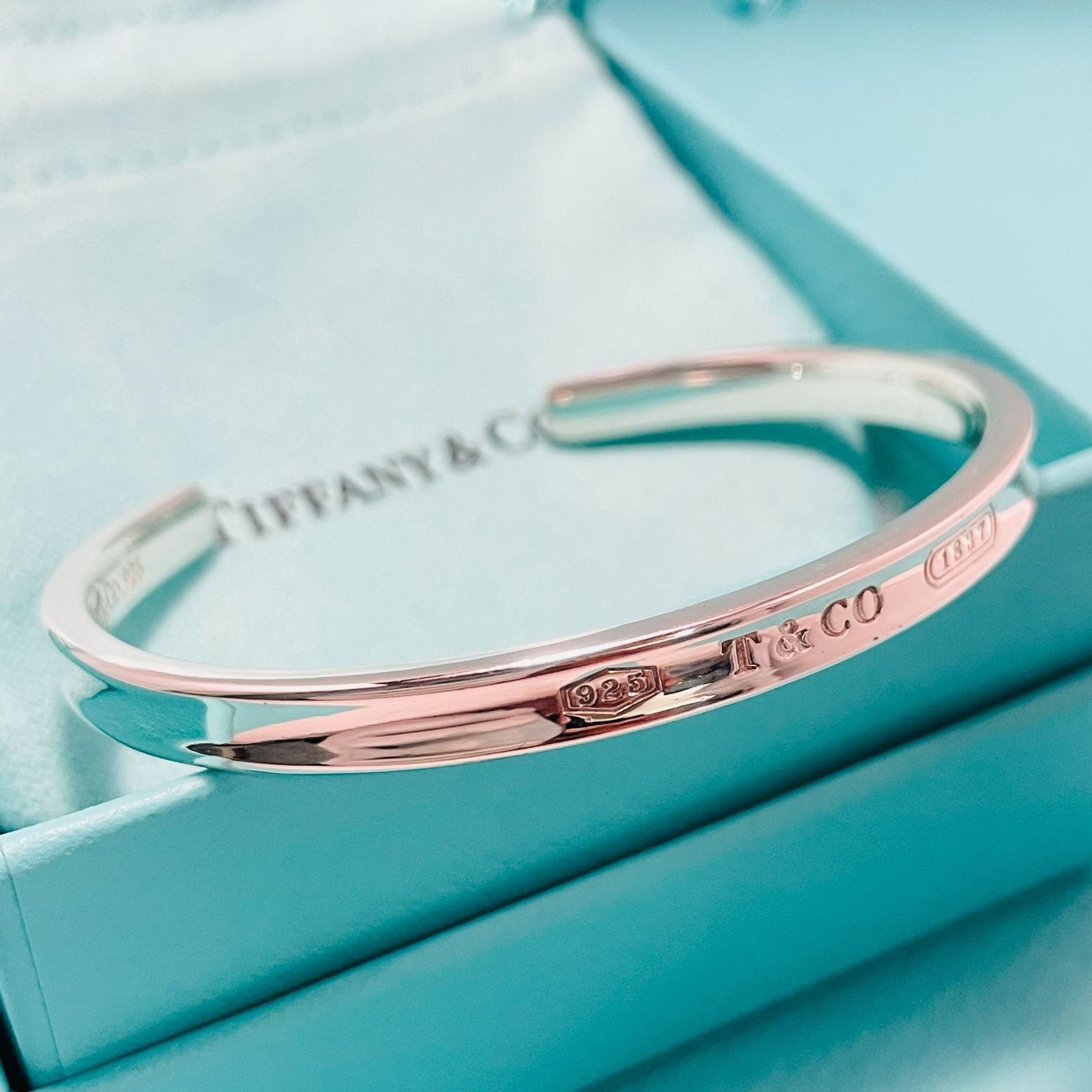 ティファニー ナロー カフ バングル ブレスレット 1837 TIFFANY&Co. 2 