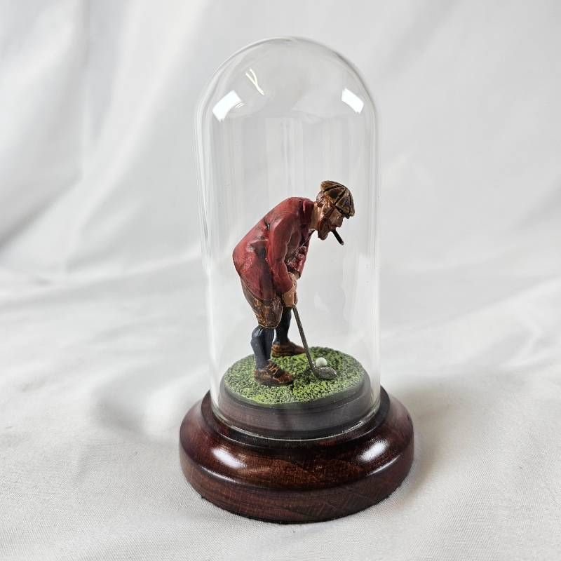 1988年製 英国ヴィンテージ ファインアートミニチュア パターゴルフ ガラスドーム付