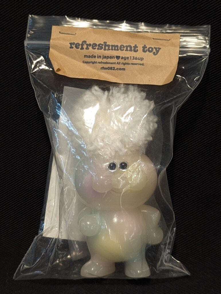 refreshment toy わっちゃん クリア乳白成型 パステルカラーボンボン入り