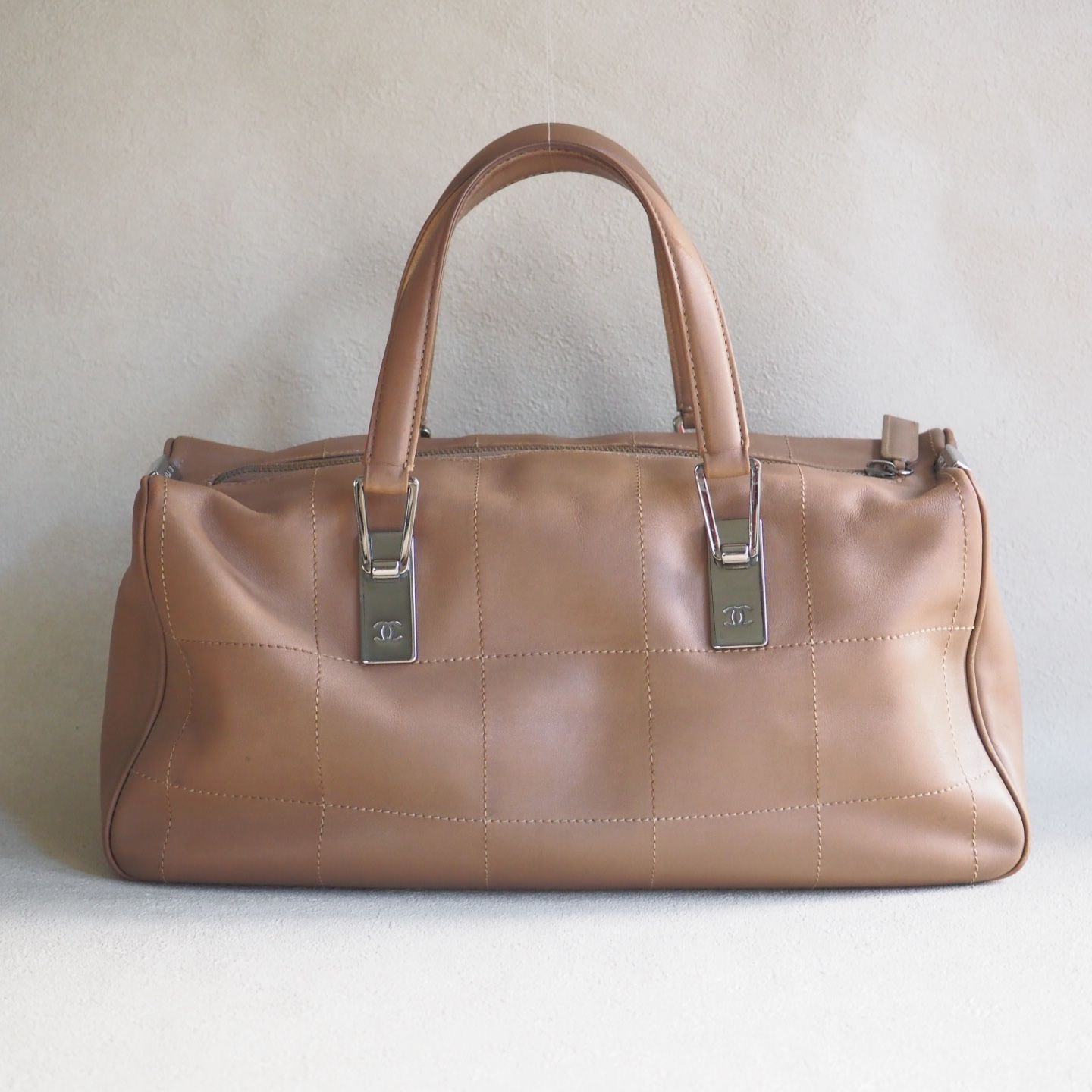 廃盤希少☆シャネル CHANEL チョコバー ボストン ハンドバッグ  