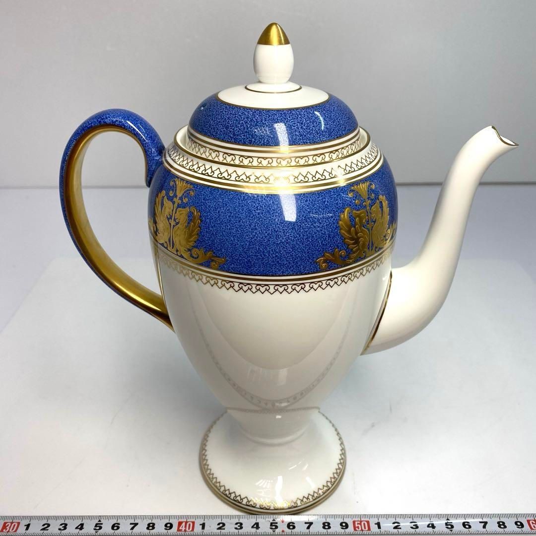 ウェッジウッド コロンビアパウダーブルー ポットL 高さ27㎝ 蓋込