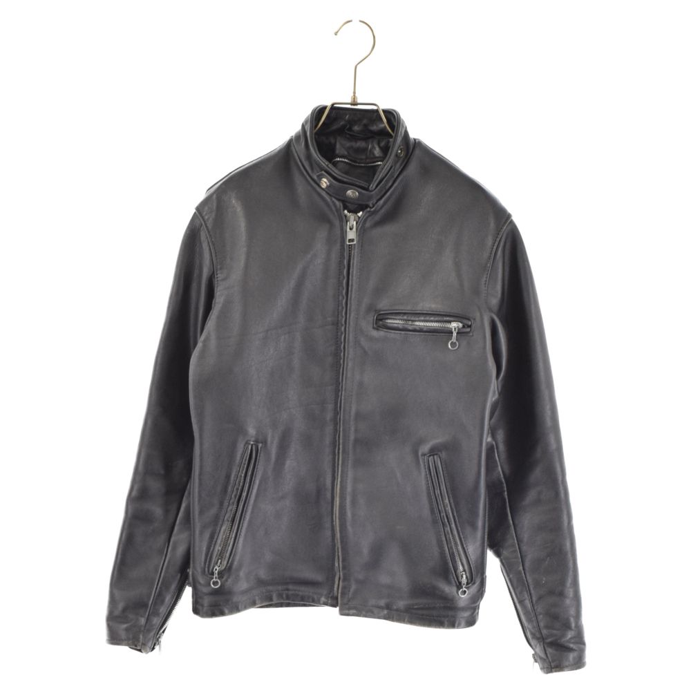 良品L Schott ショット　シングルライダース ジャケット やぎ革　ブラック Schott N.Y.C（ショット） 【ポイント10倍】Schott シングルライダース