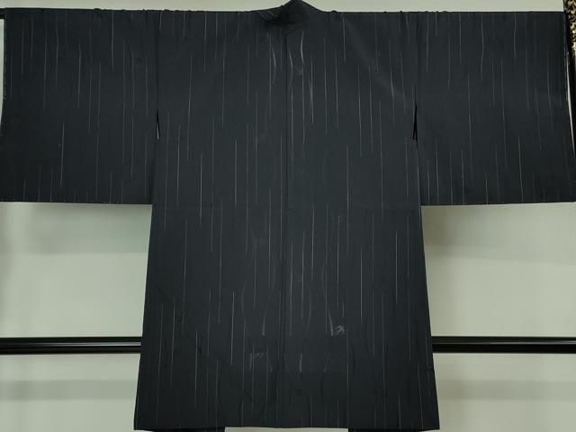 平和屋本店■極上　長羽織　スリーシーズン　春夏秋　塵除け　もじり織　燕紋紗　濃藍色地　やまと誂製　逸品　未使用　DZAA6647kh5 平和屋本店□極上 長羽織 スリーシーズン 春夏秋 塵除け もじり織 燕紋