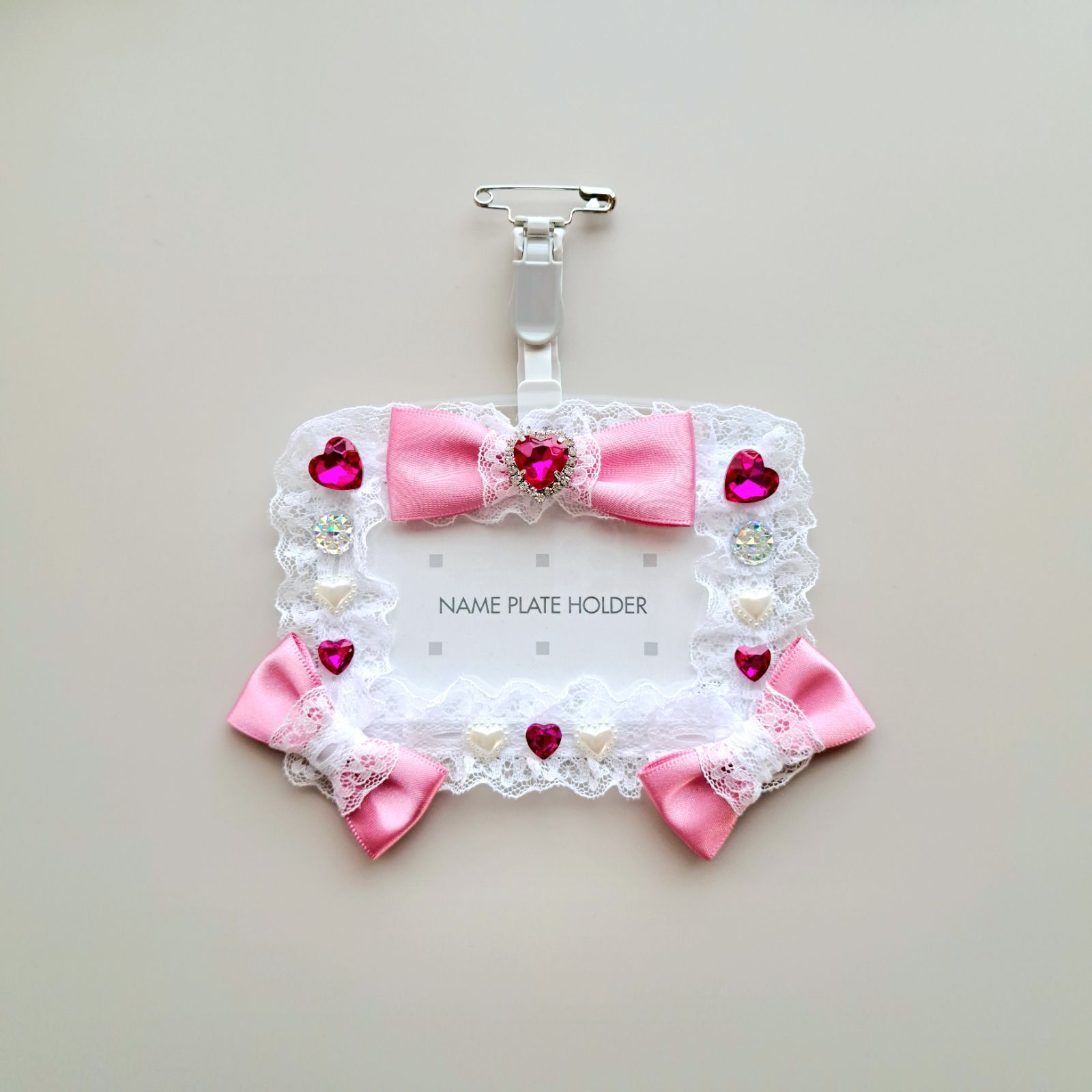 推し活グッズ 名札ケース 推し活名札 ピンク ネームホルダー