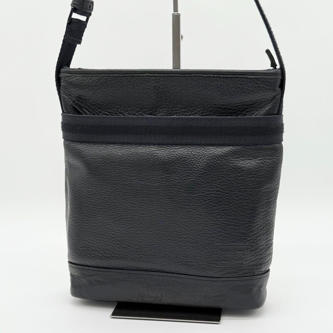 超美品　BLACK LABEL ネイビー ショルダーバッグ　サコッシュ　ネイビー 楽天市場】サコッシュ メンズ ショルダーバッグ ナイロン 本革