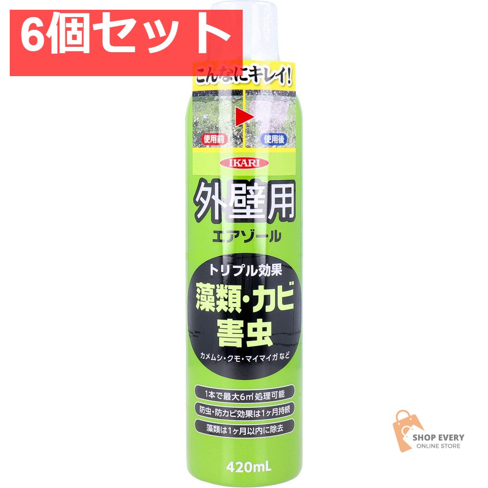 外壁用エアゾール 屋外 420mL 6個セット