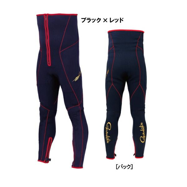 ≪ 22年5月新商品 ≫ がまかつ 鮎タイツ 2mm厚 GM-5820 ブラック×レッド Sサイズ