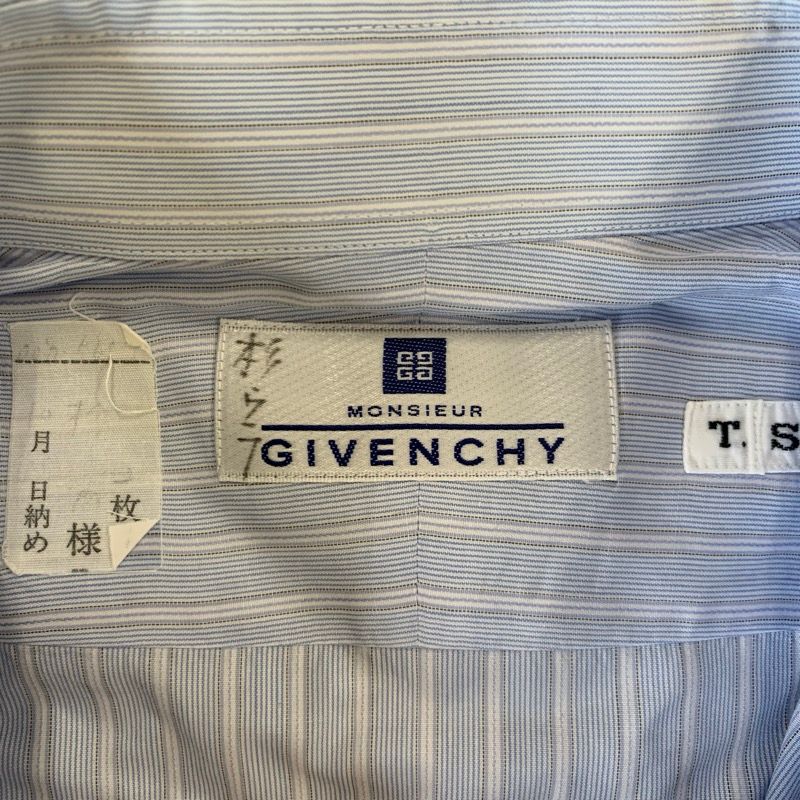 ジバンシー Givenchy シャツ 長袖 ストライプ 水色 サイズ不明 893125