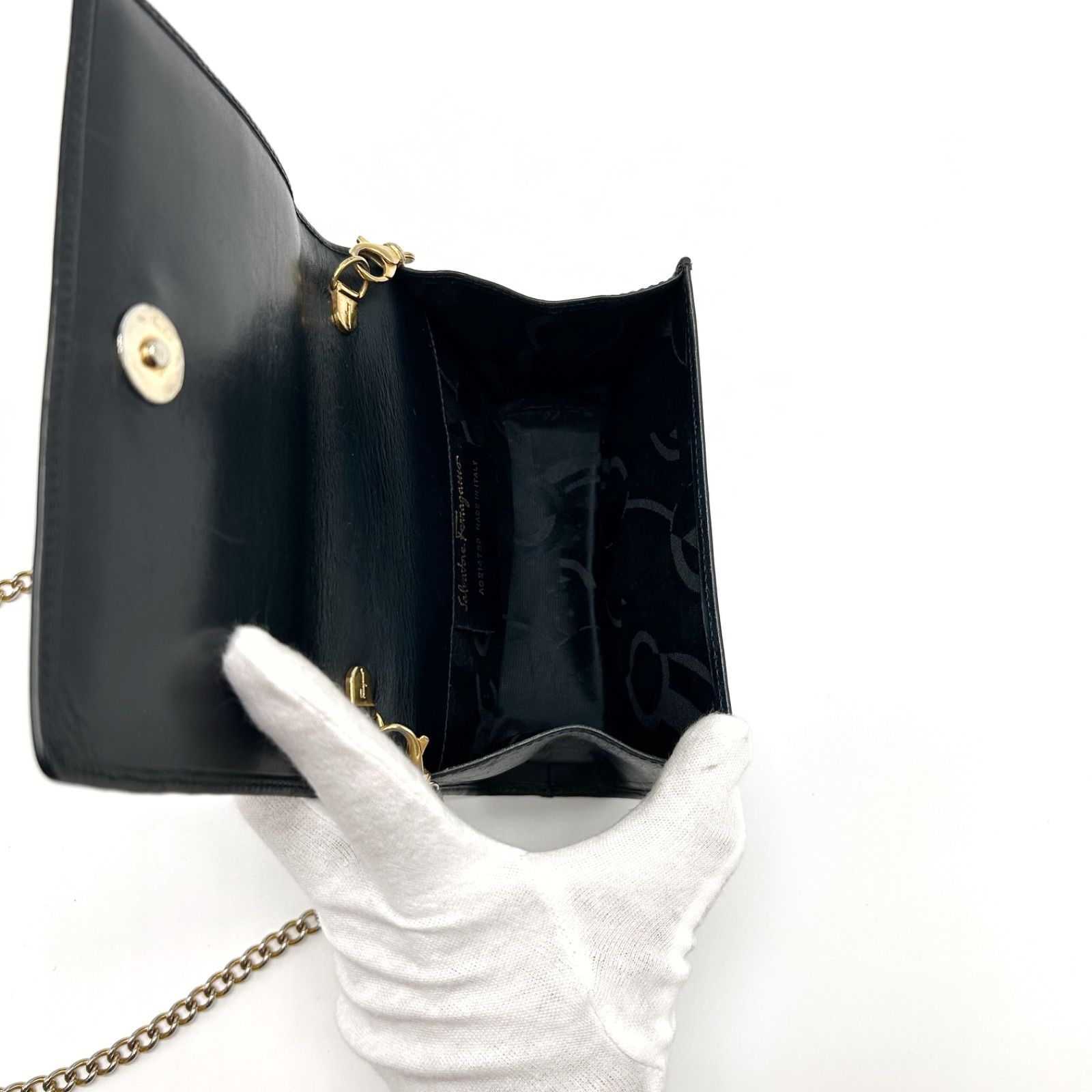 高級 美品 Salvatore Ferragamo サルヴァトーレ フェラガモ チェーン