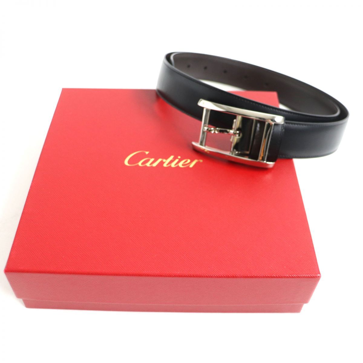 美品▽Cartier カルティエ マスト タンク シルバー金具 リバーシブル