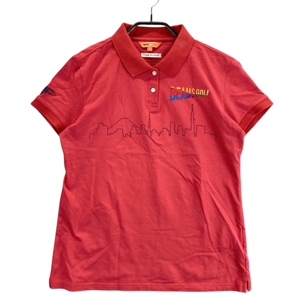 サイズ：L BEAMS GOLF ビームスゴルフ 半袖ポロシャツ レッド系 