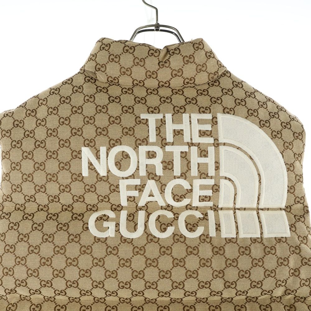 グッチ GUCCI☆ワッペンロゴ入りダウンベスト 裏地GG柄 総柄 美品 グッチ GUCCI☆ワッペンロゴ入りダウンベスト 裏地GG柄 総柄 美品