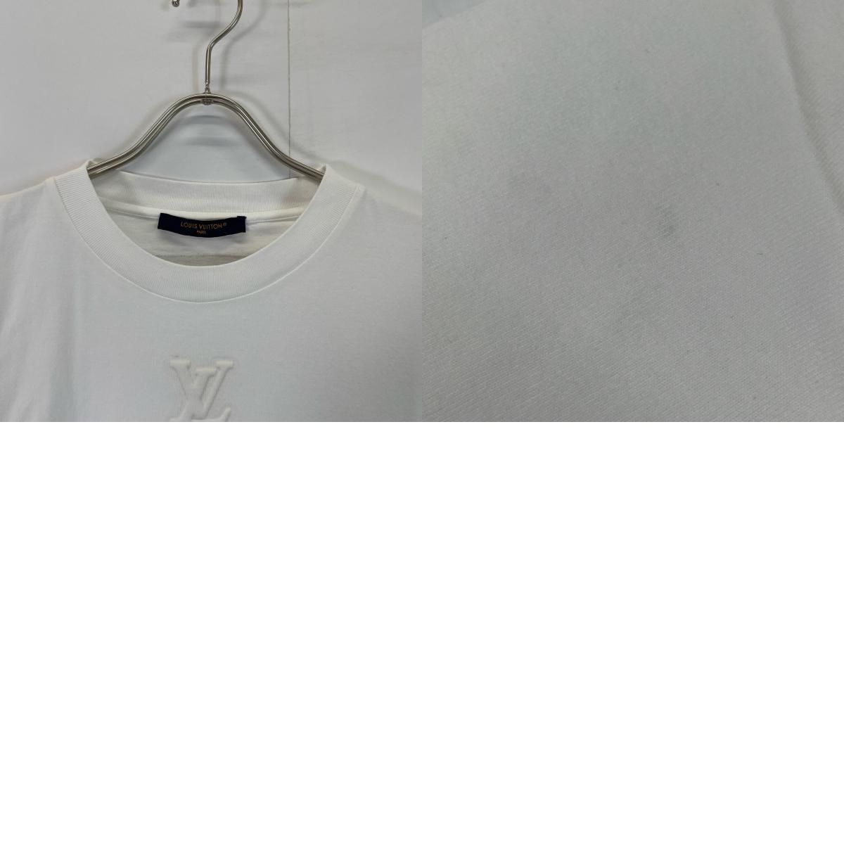 LOUIS VUITTON ルイヴィトン RM232Q DT3 23AW 白 ｴﾝﾎﾞｽLVﾛｺﾞTｼｬﾂ M 