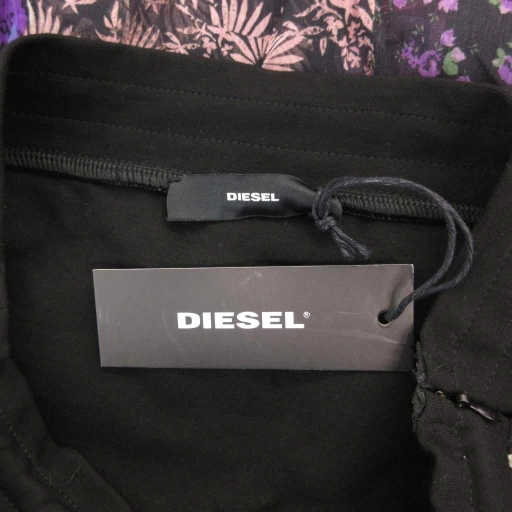【タグ付未使用品】☆DIESEL☆花がら　透け感ギャザースカート　レディースS ディーゼル DIESEL タグ付き シアーフレアスカート ロング