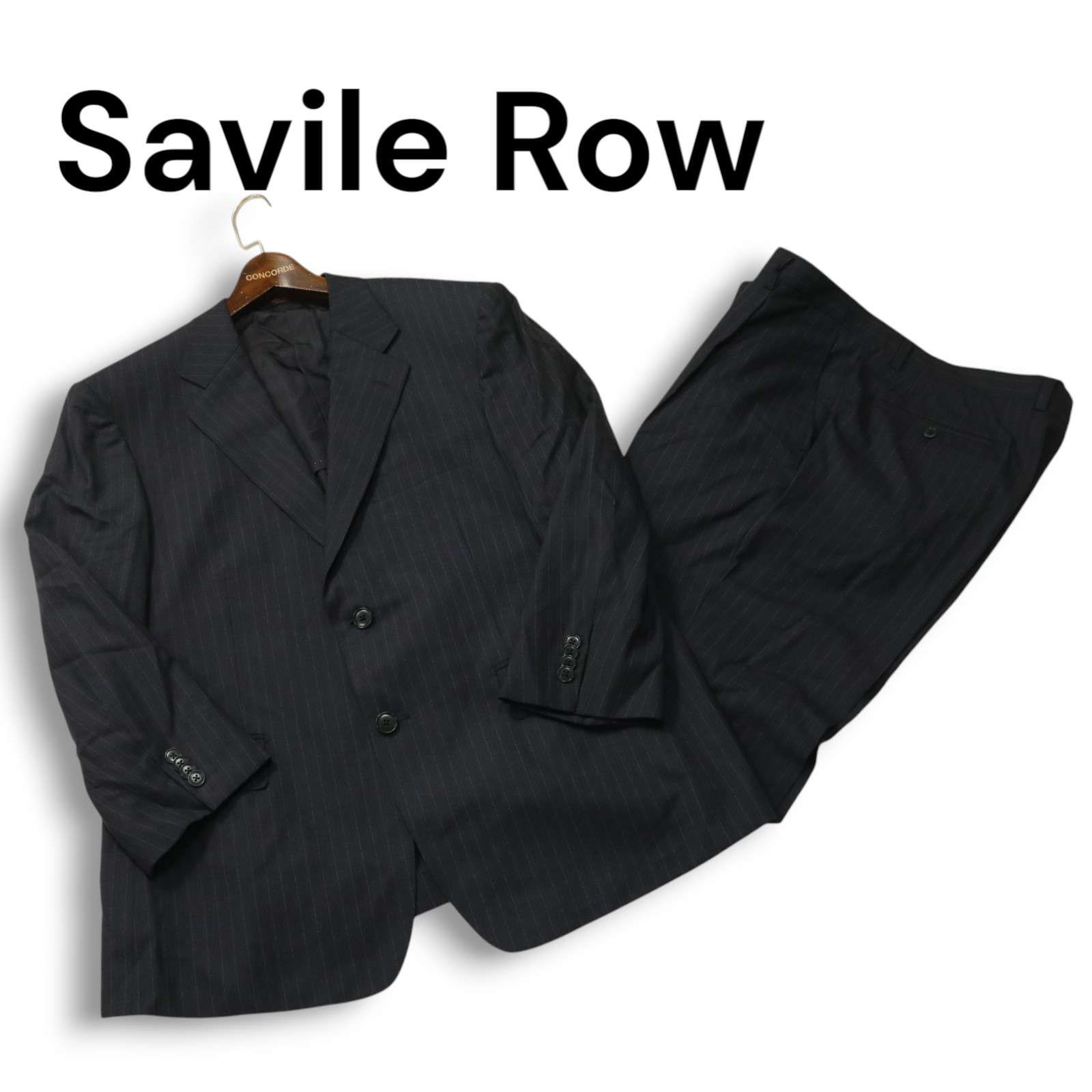 Savile Row サビルロウ 春夏 背抜き 英国製生地☆ ストライプ
