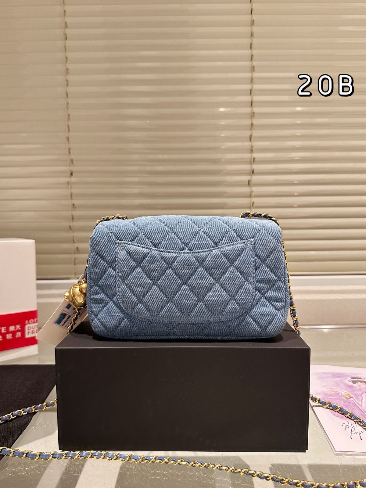 ヴィンテージ シャネル デニムコサージュ L 新品未使用 CHANEL シャネル パリ限定 ヴィンテージ チェーンショルダー