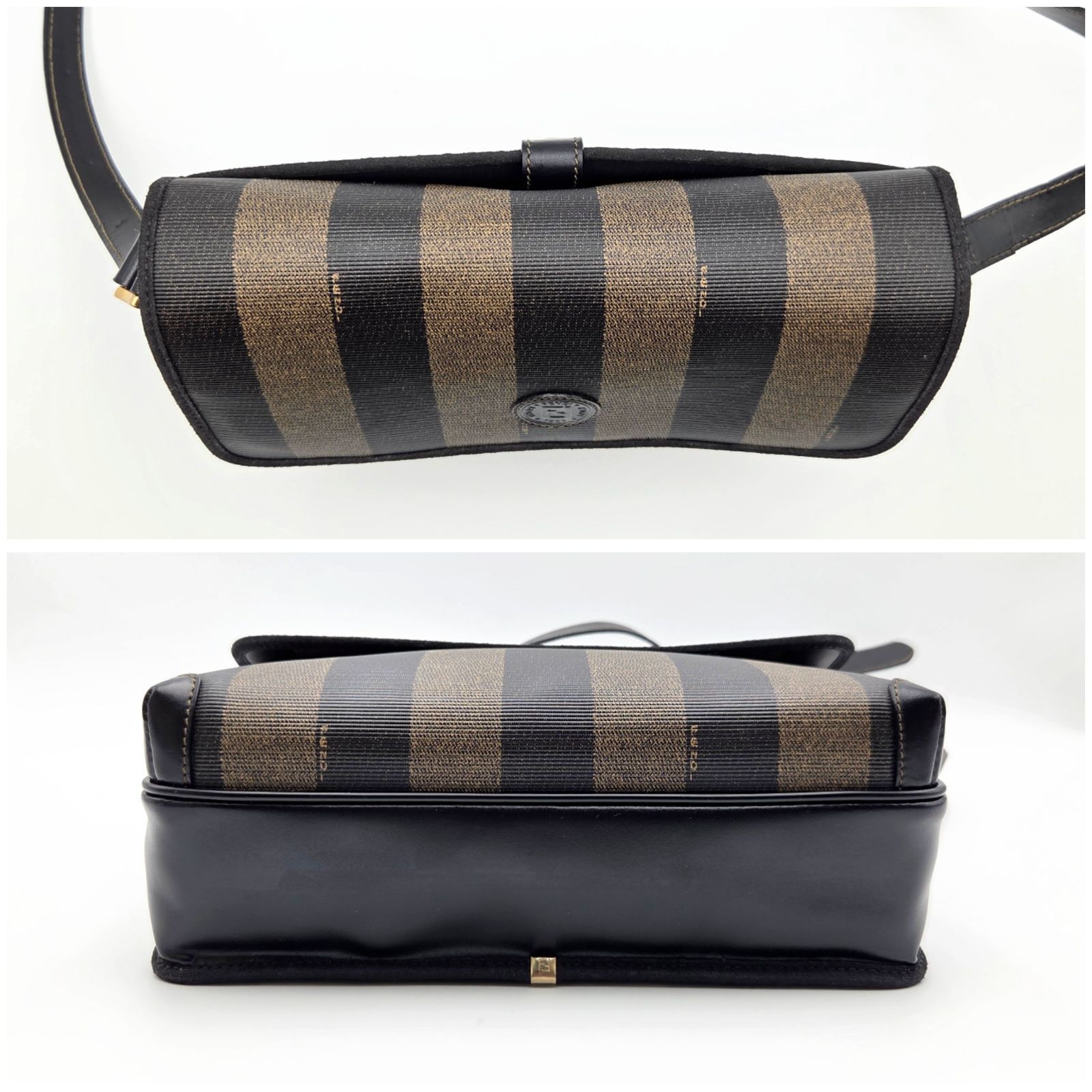 FENDI フェンディ ショルダーバッグ ペカン ゴールド金具 PVC