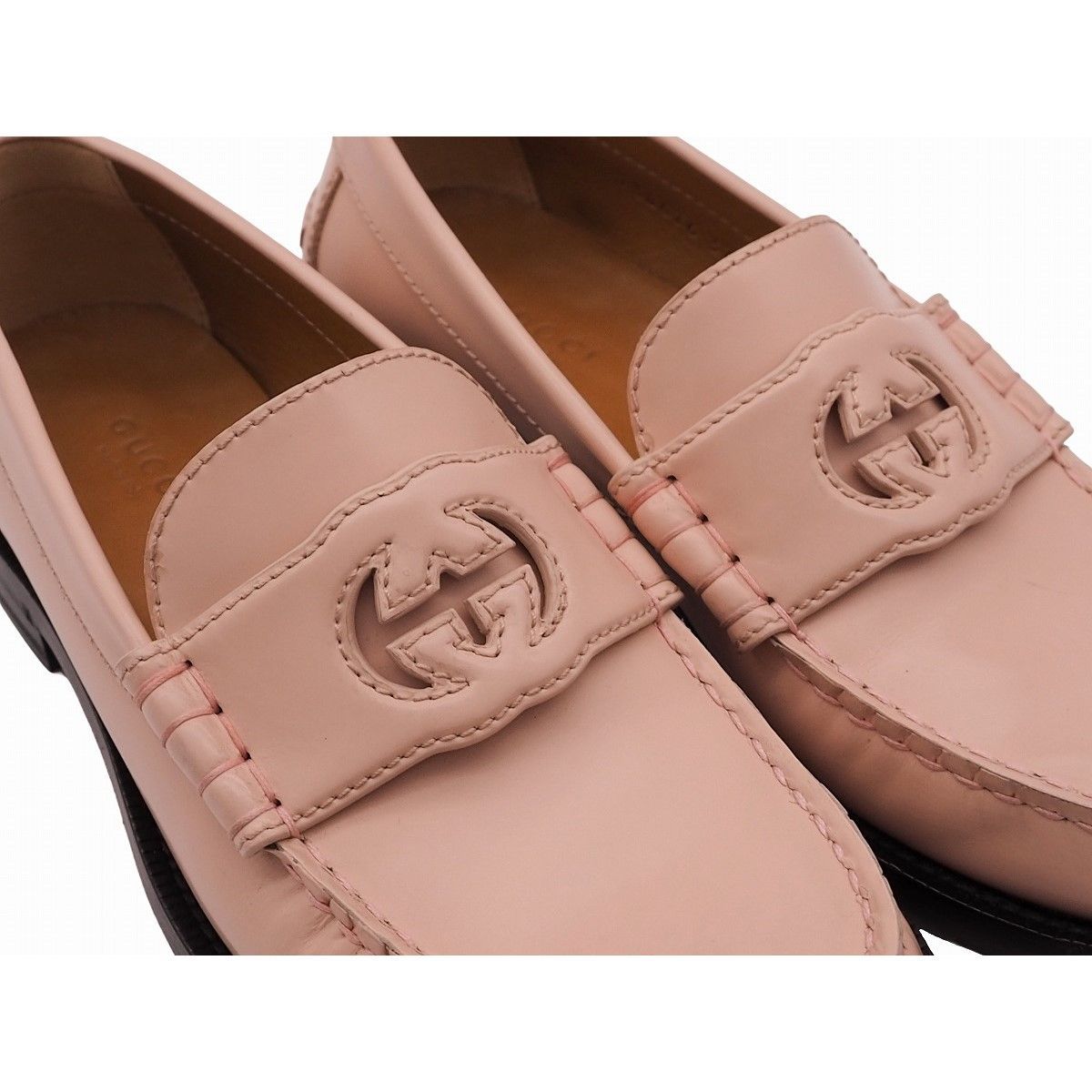 中古】GUCCI グッチ インターロッキングG ウィメンズ ローファー 靴 